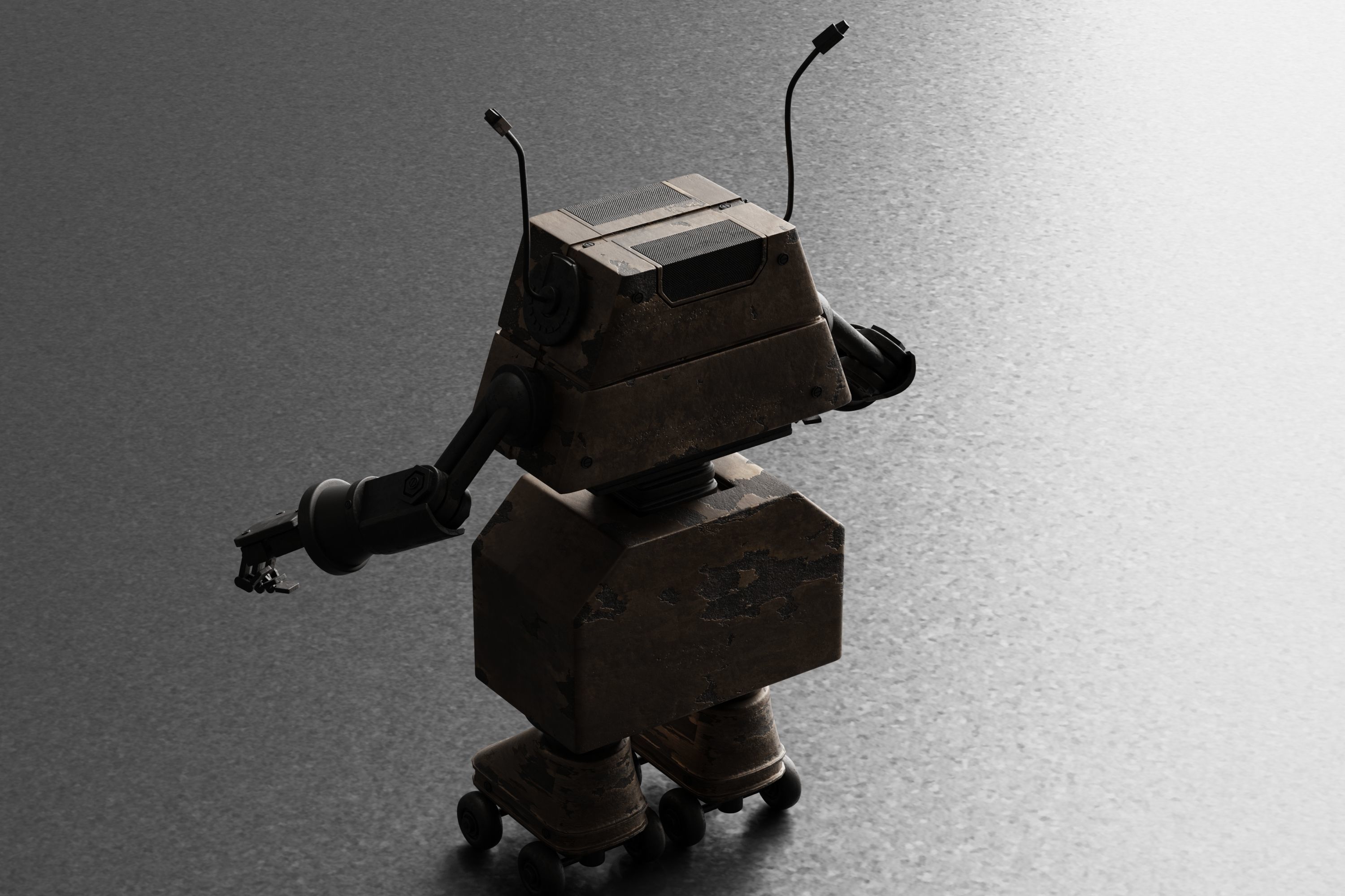 Robot V28 Low-poly 3D model_5