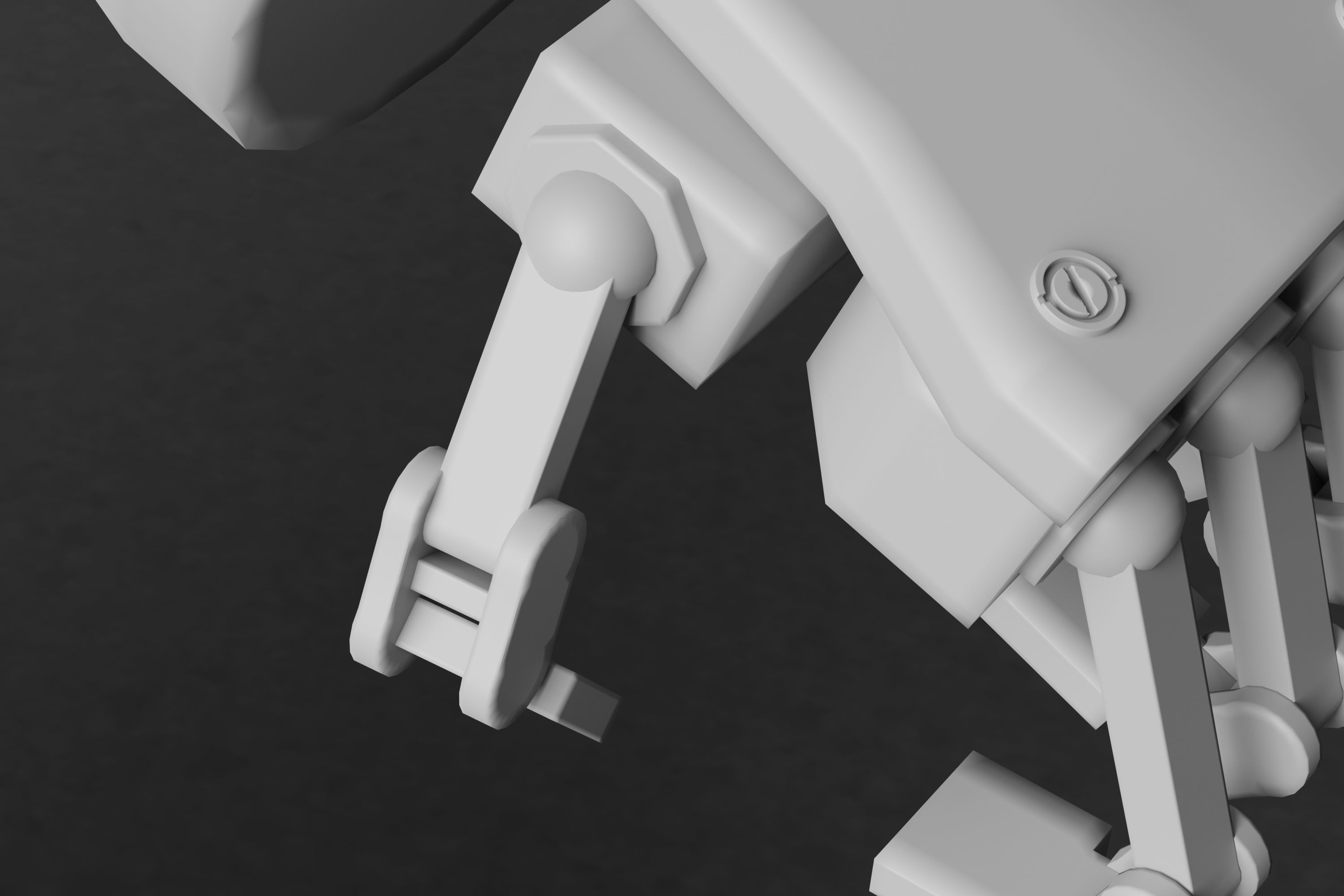 Robot V28 Low-poly 3D model_17