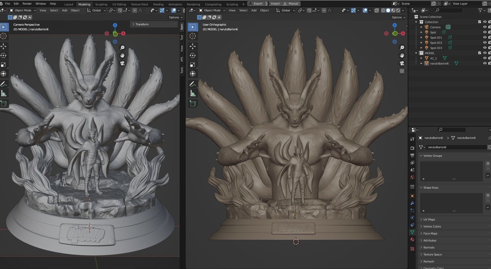 Naruto Baryon Mode Kurama 3D print model_7