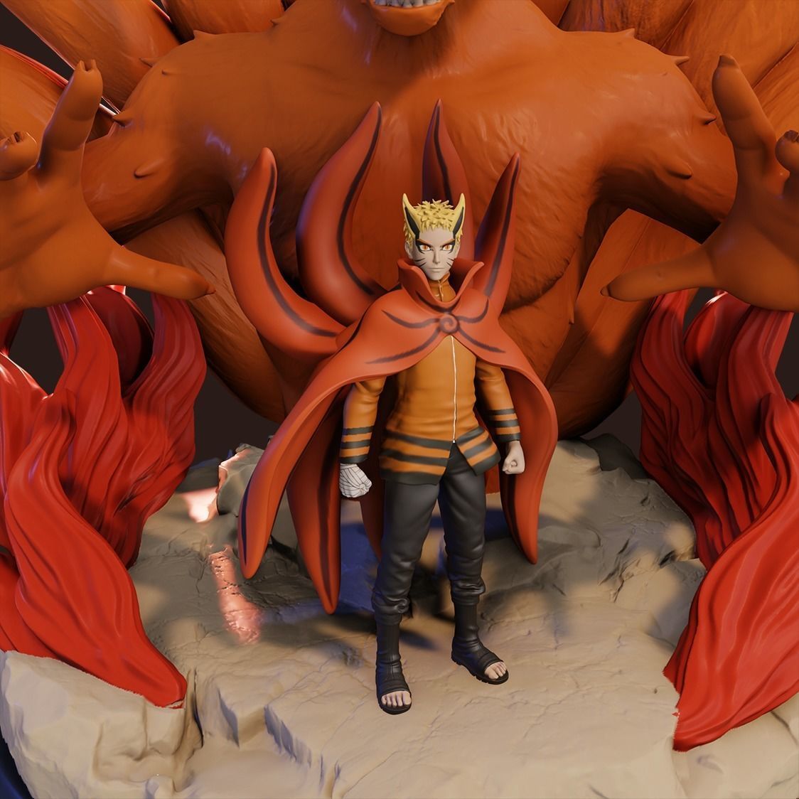 Naruto Baryon Mode Kurama 3D print model_6
