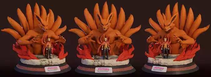Naruto Baryon Mode Kurama 3D print model