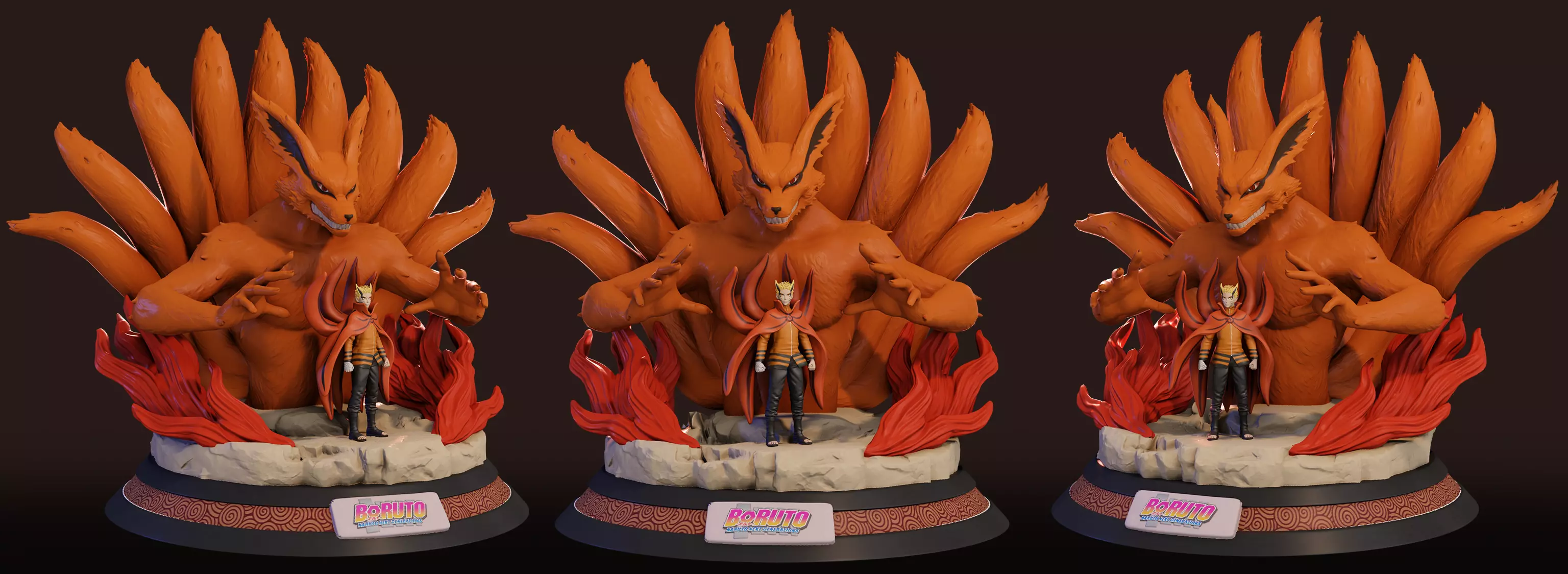 Naruto Baryon Mode Kurama 3D print model_0