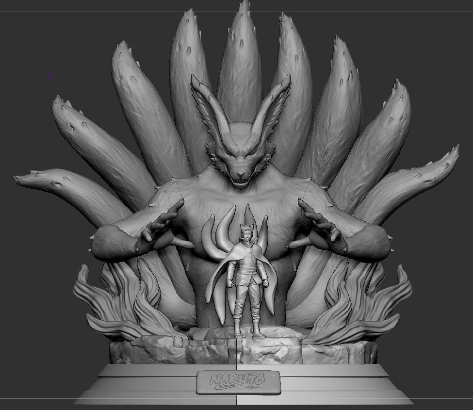 Naruto Baryon Mode Kurama 3D print model_4