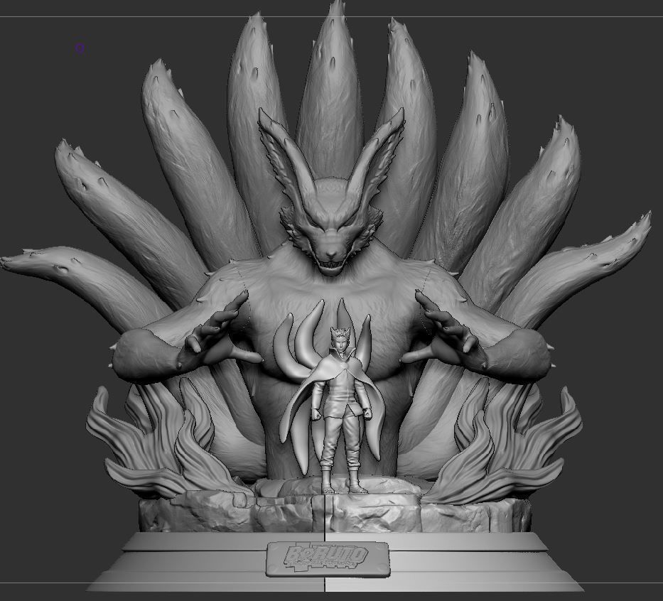 Naruto Baryon Mode Kurama 3D print model_5