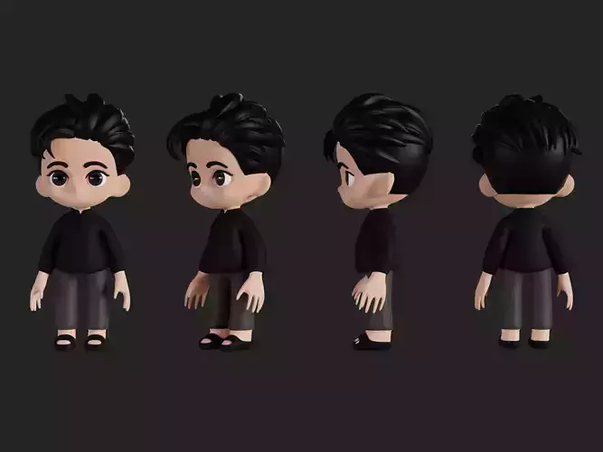 Character cartoon boy