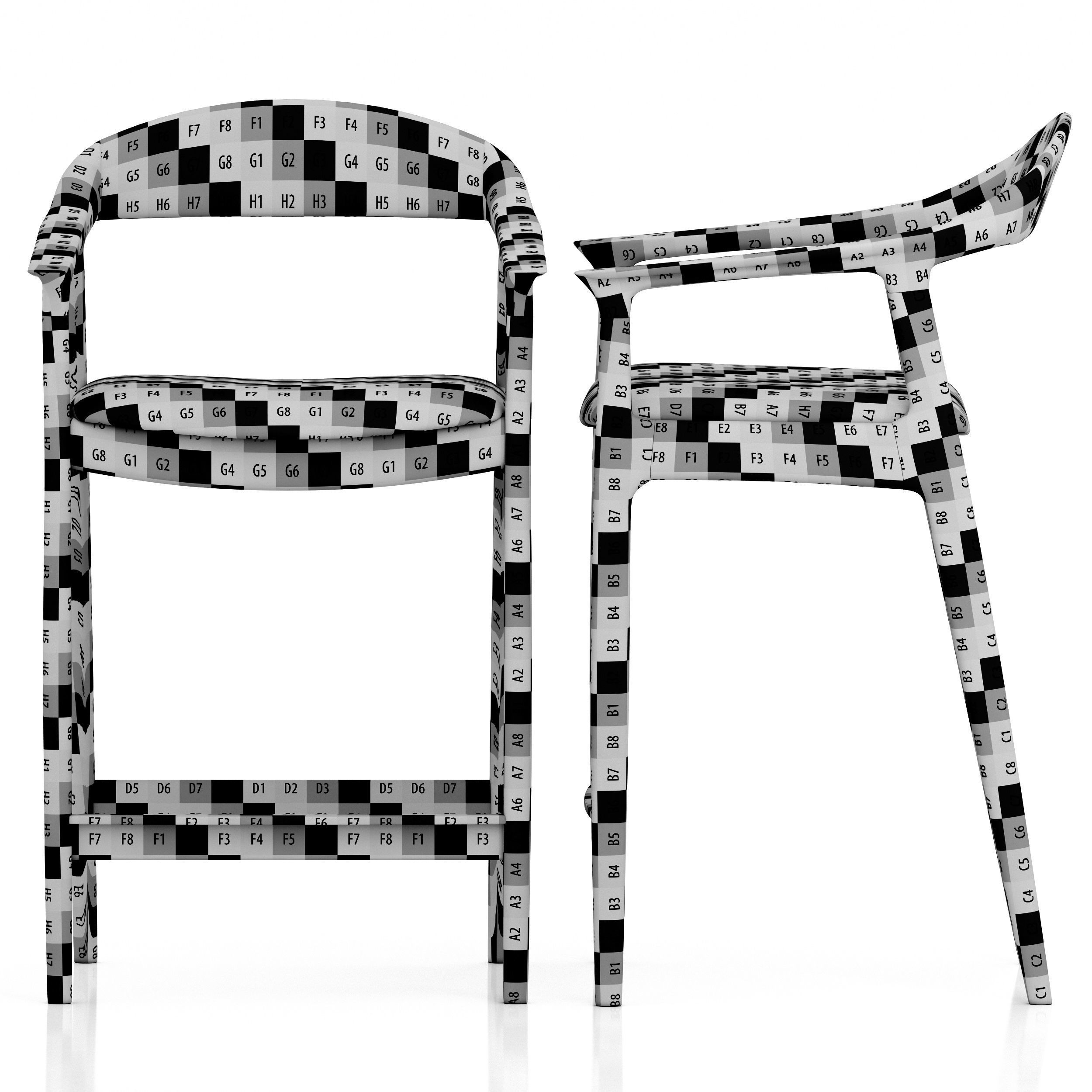 Deephouse Barolo stool 3D model_7