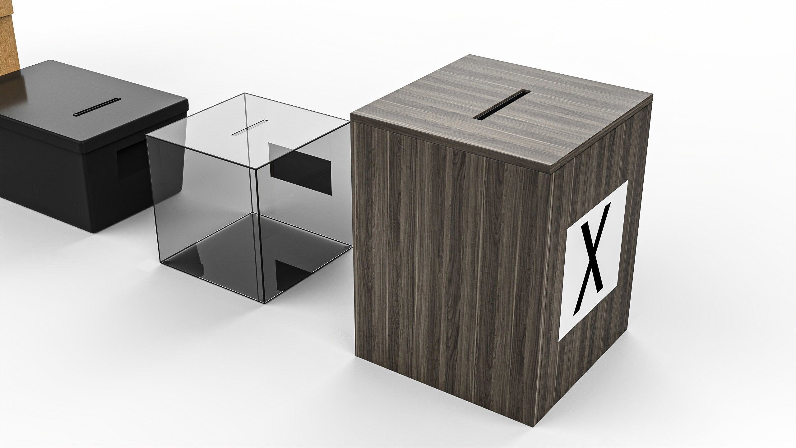 Vote Box Pack Low-poly 3D model_2