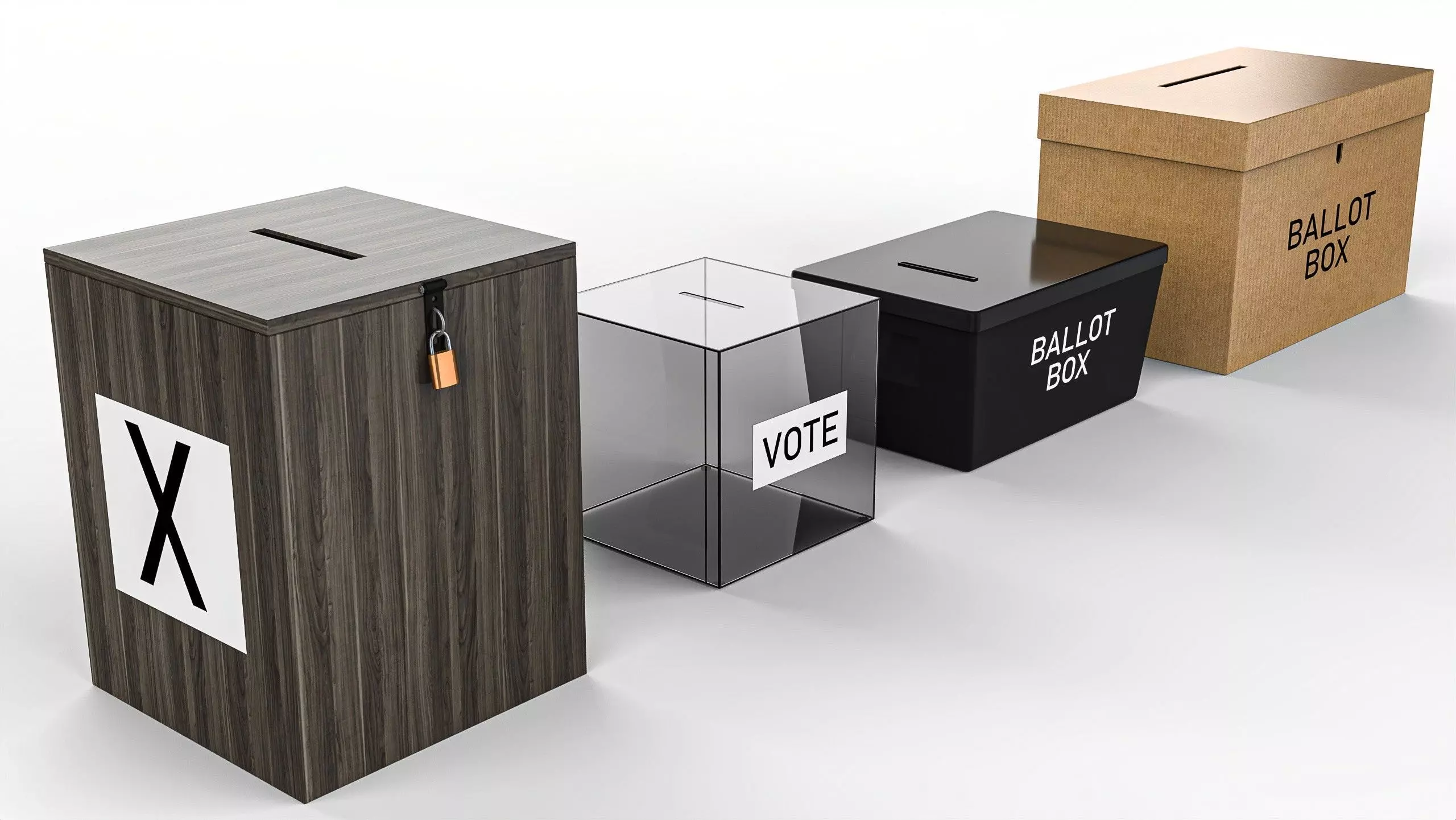 Vote Box Pack Low-poly 3D model_0
