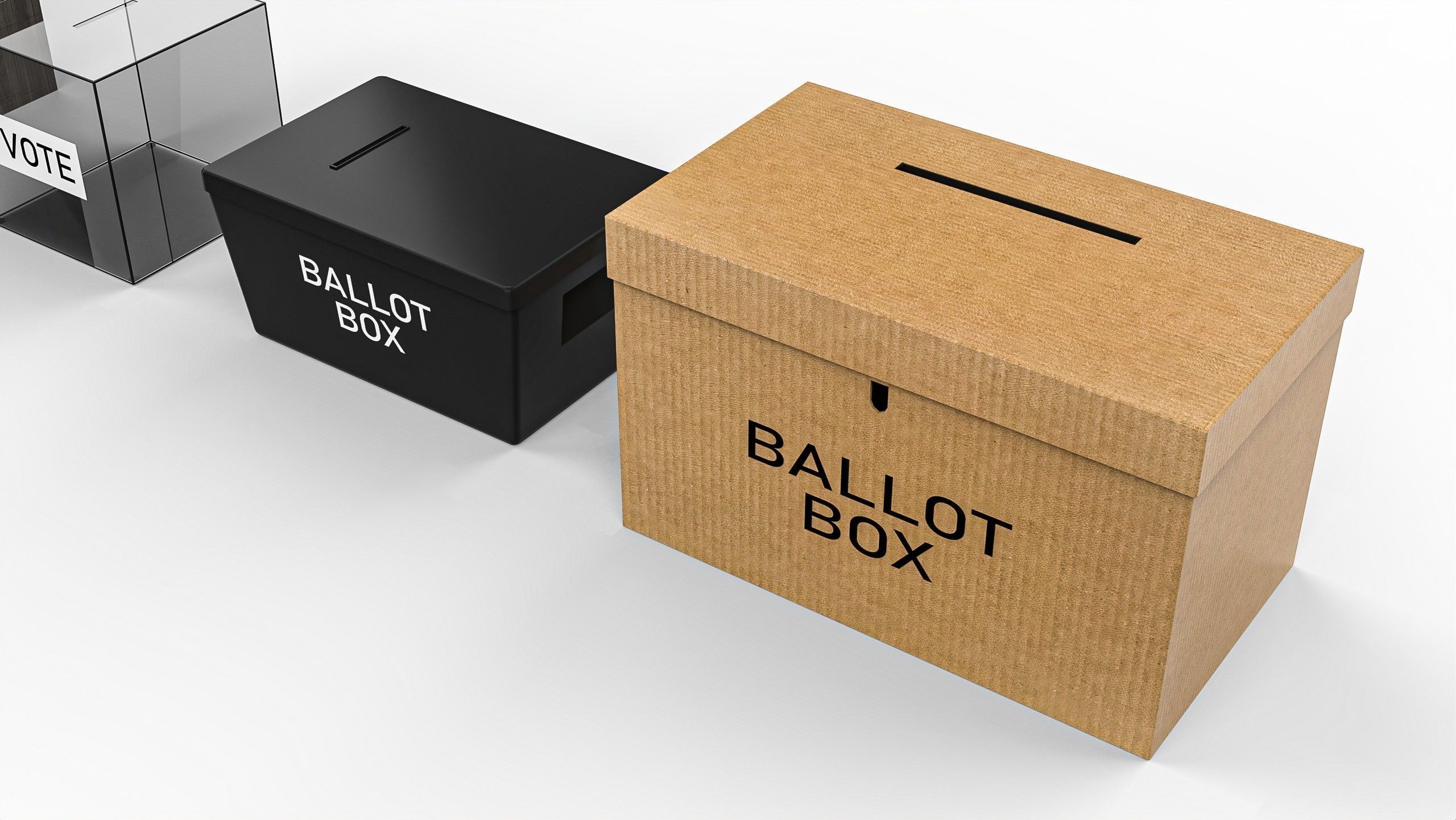 Vote Box Pack Low-poly 3D model_4