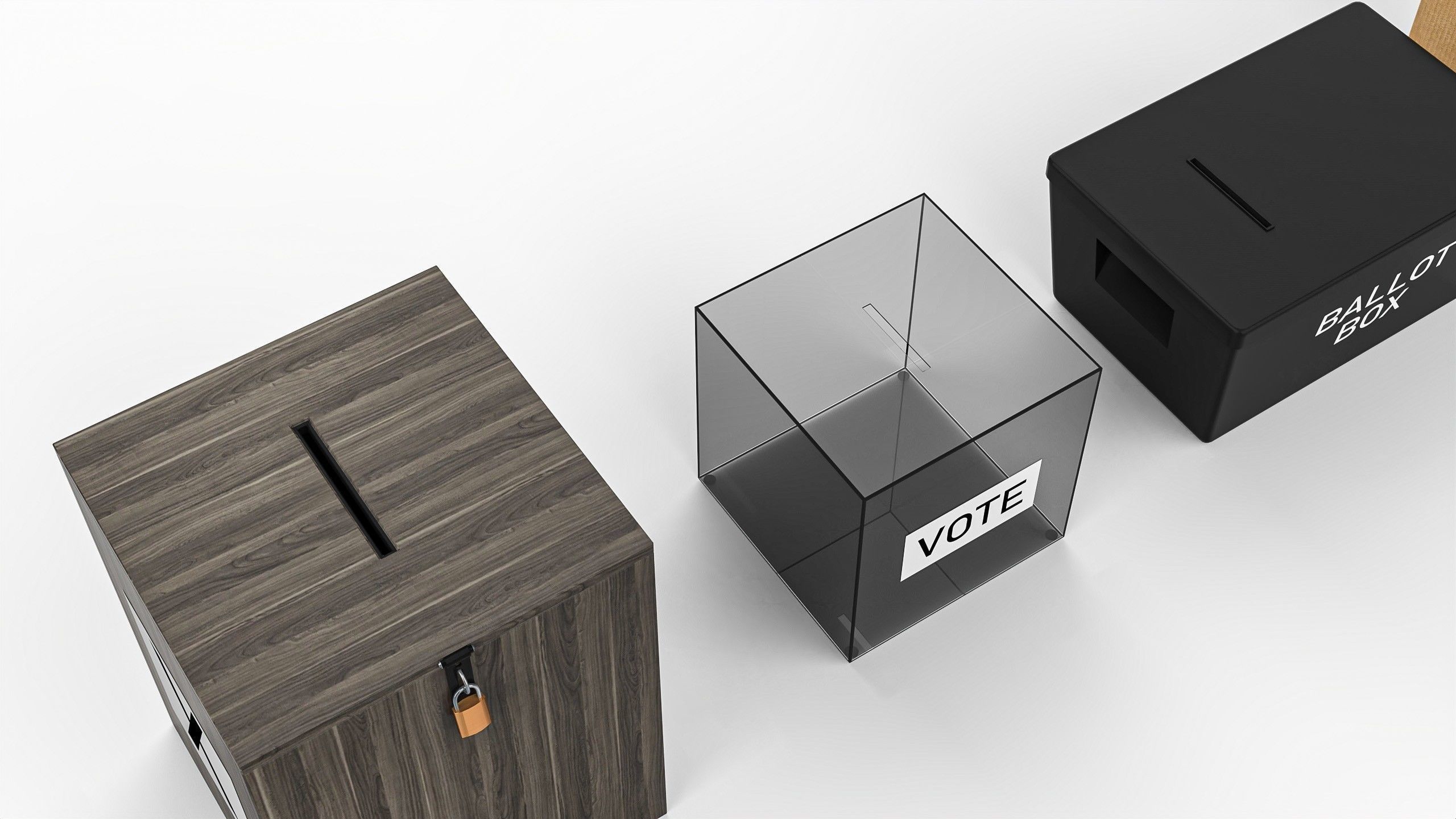 Vote Box Pack Low-poly 3D model_3