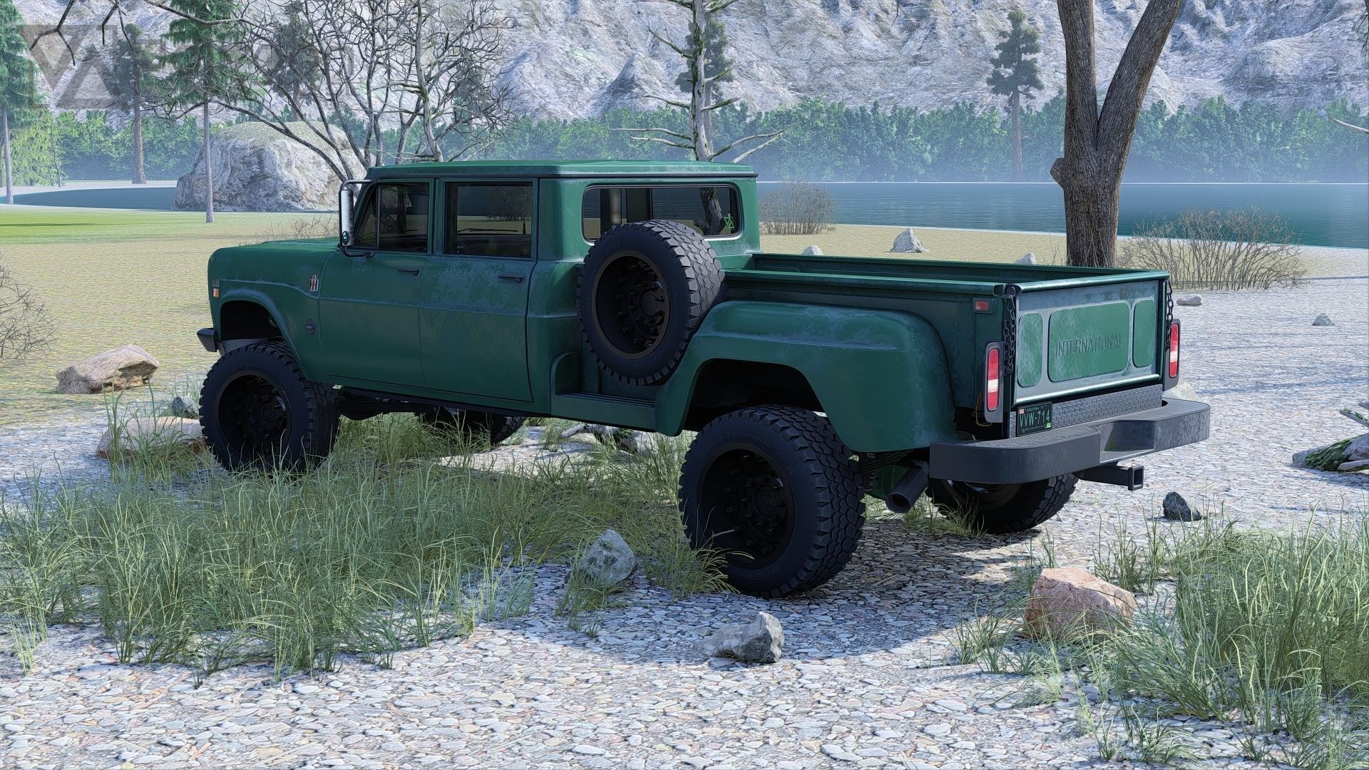 International Harvester Travelette Stepside Crew Cab 3D model_15