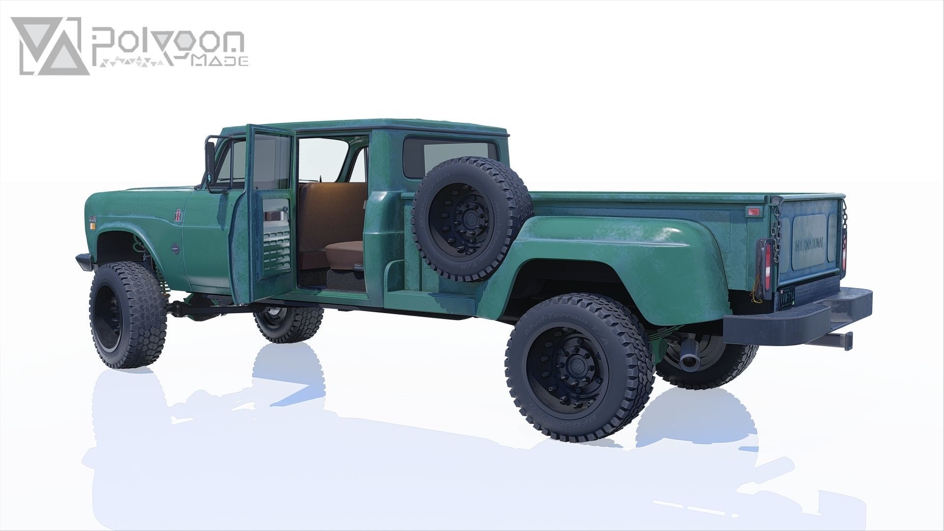 International Harvester Travelette Stepside Crew Cab 3D model_13