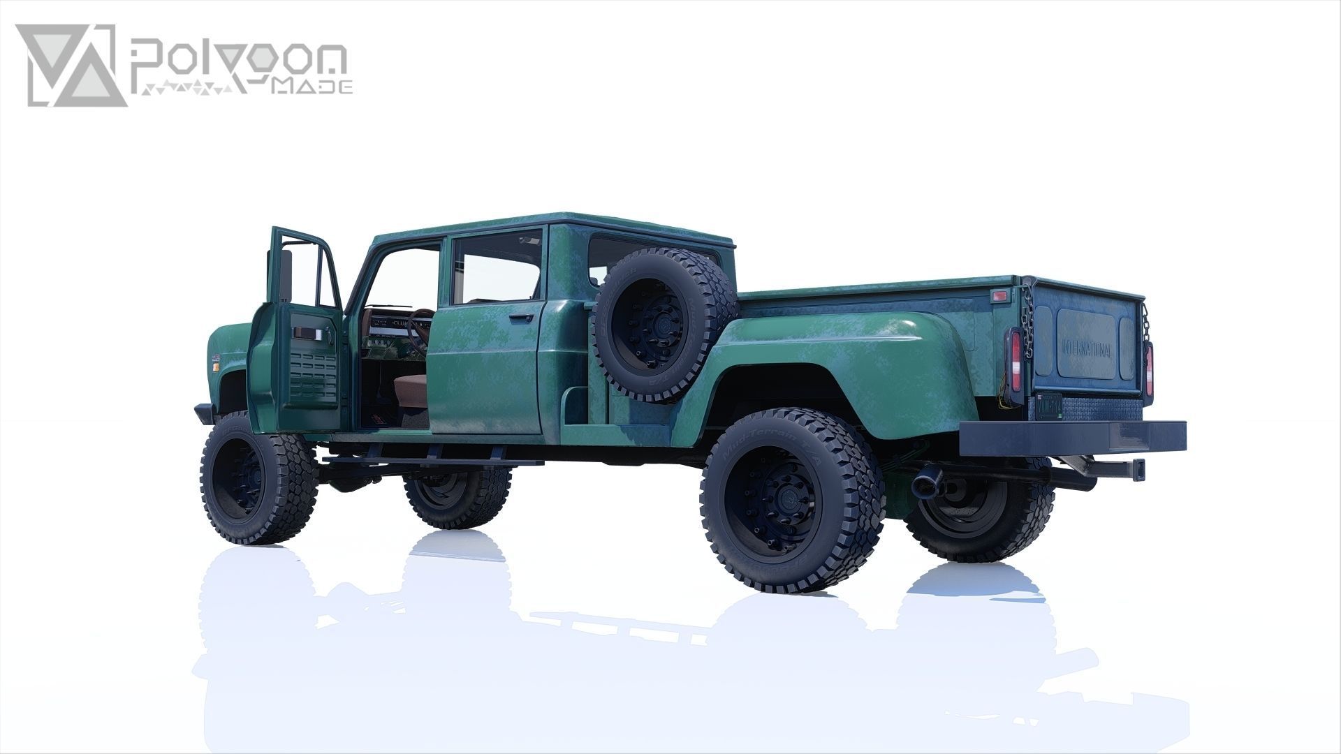 International Harvester Travelette Stepside Crew Cab 3D model_27
