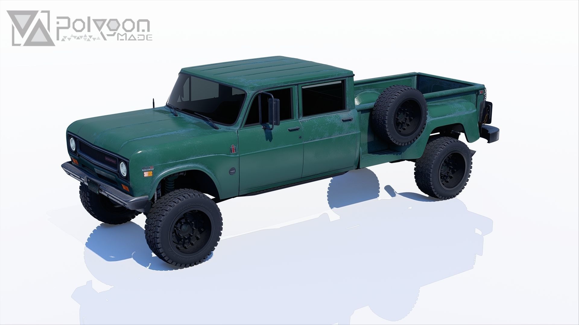 International Harvester Travelette Stepside Crew Cab 3D model_11