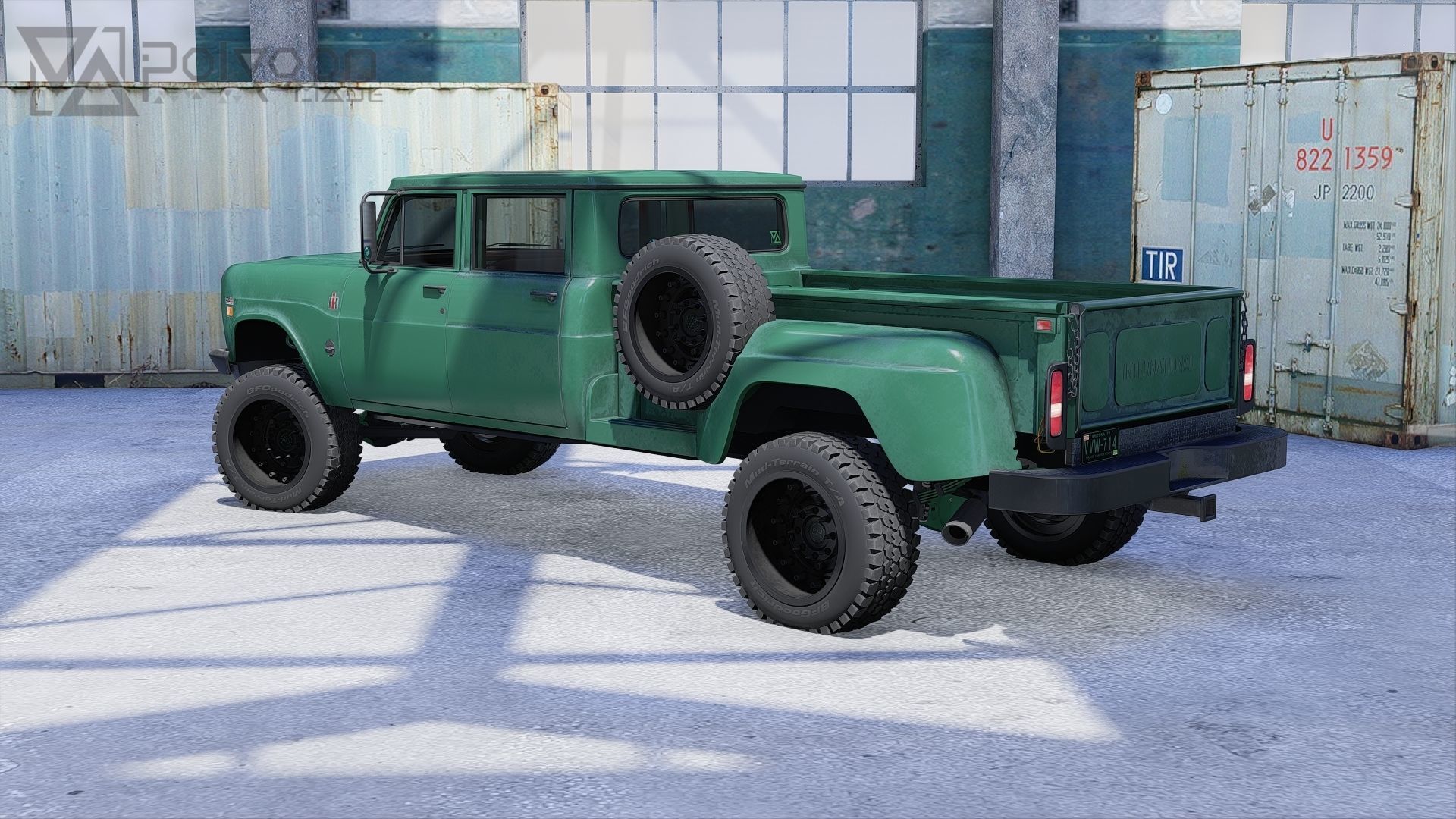 International Harvester Travelette Stepside Crew Cab 3D model_14