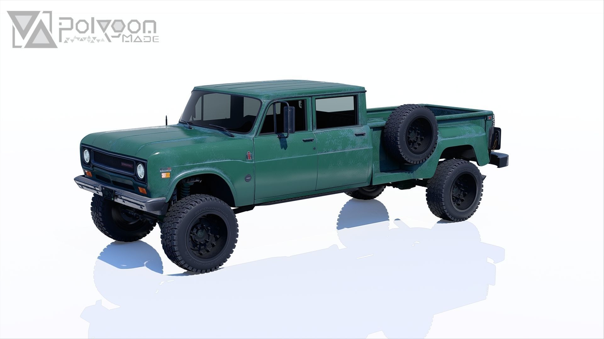 International Harvester Travelette Stepside Crew Cab 3D model_7