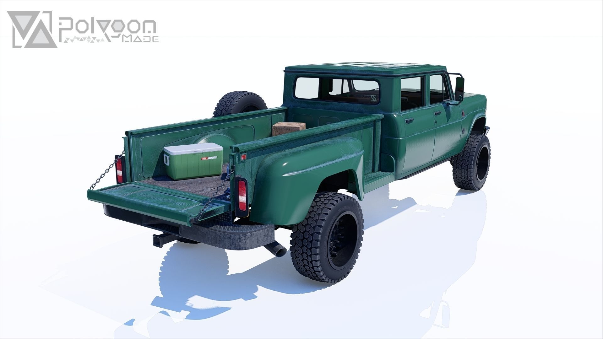 International Harvester Travelette Stepside Crew Cab 3D model_28