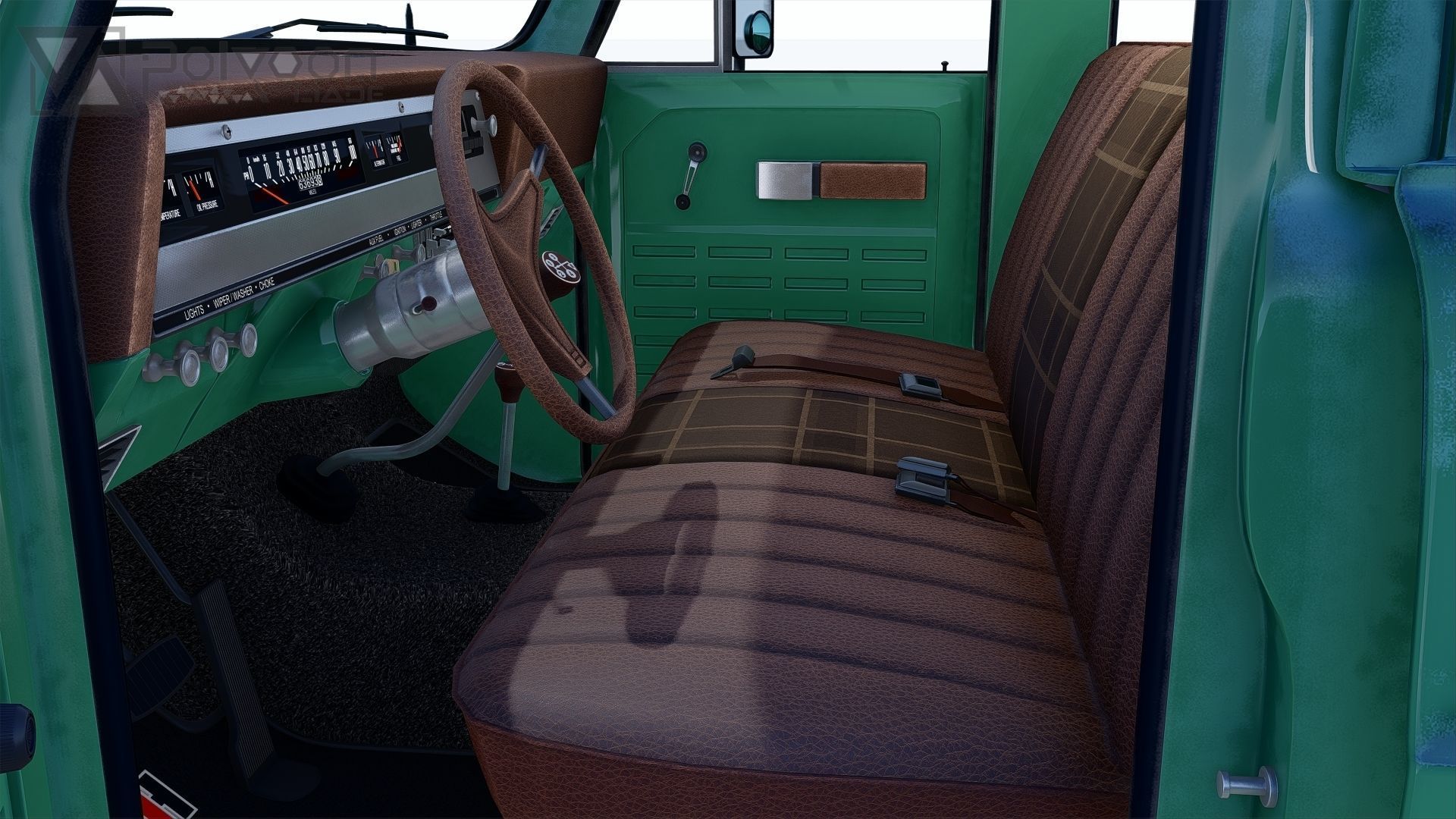 International Harvester Travelette Stepside Crew Cab 3D model_24