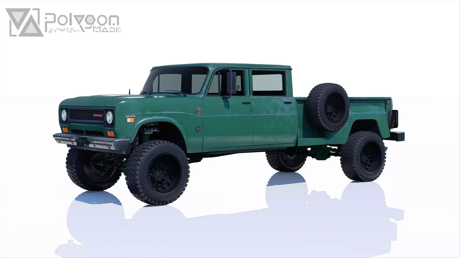 International Harvester Travelette Stepside Crew Cab 3D model_0