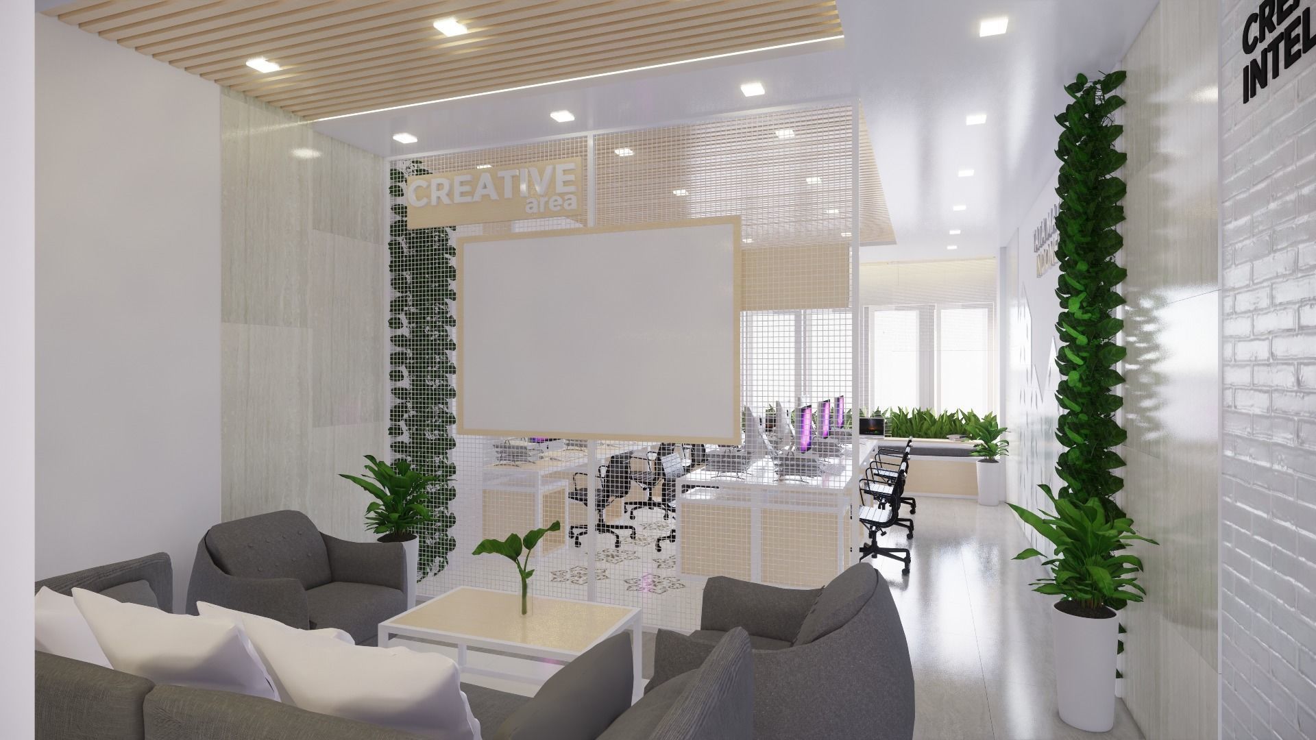 Homy Interior Office 3D model_1