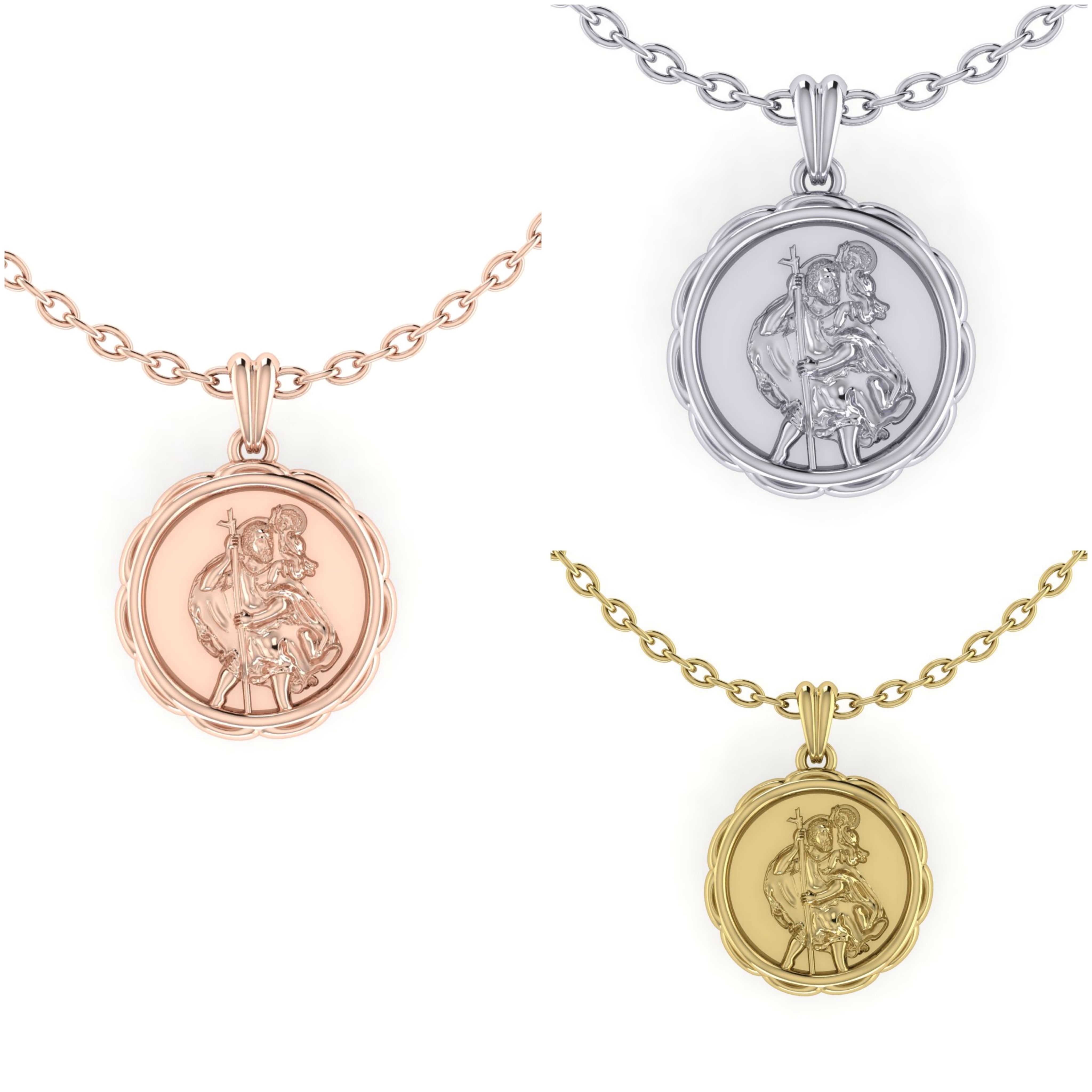 St Christopher Pendant Design 3D print model_3