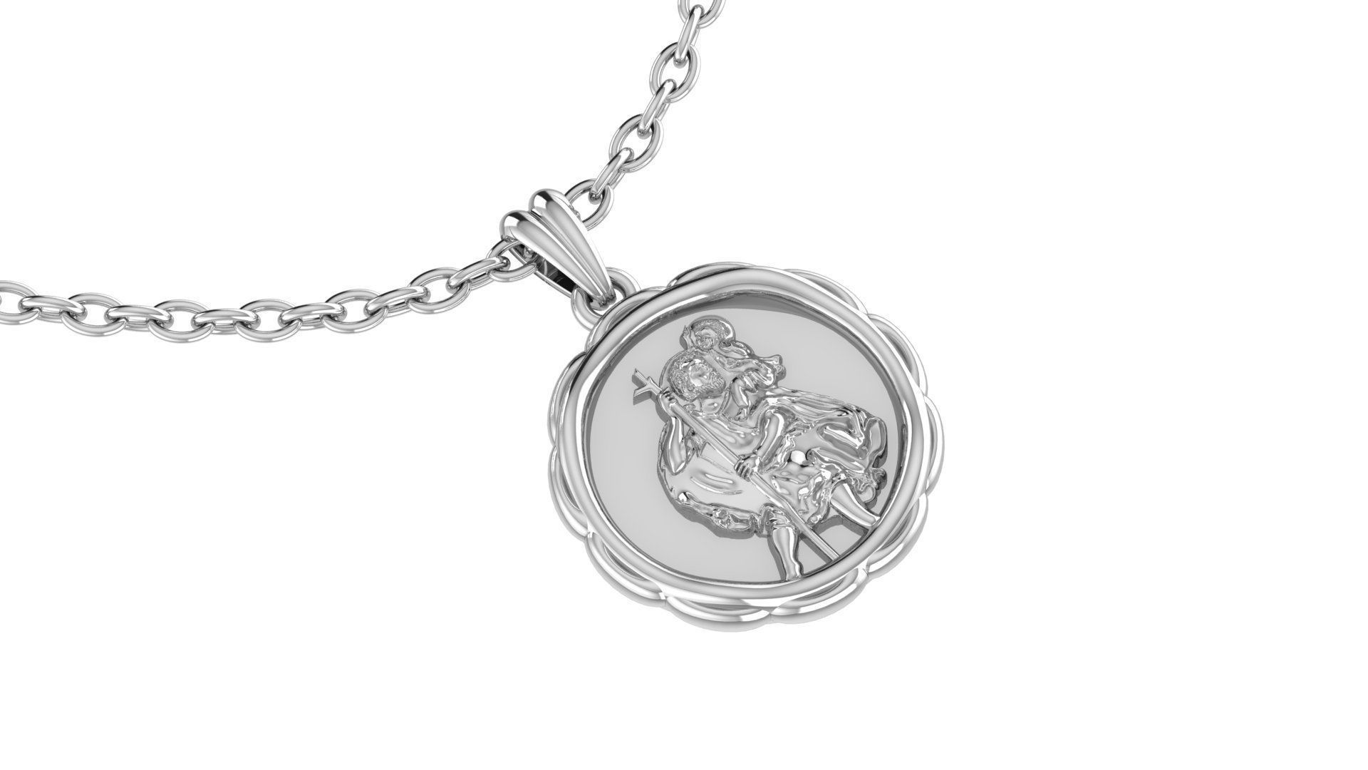 St Christopher Pendant Design 3D print model_5