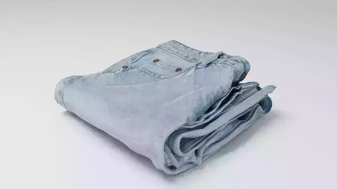 folded blue jeans for wardrobe clothing