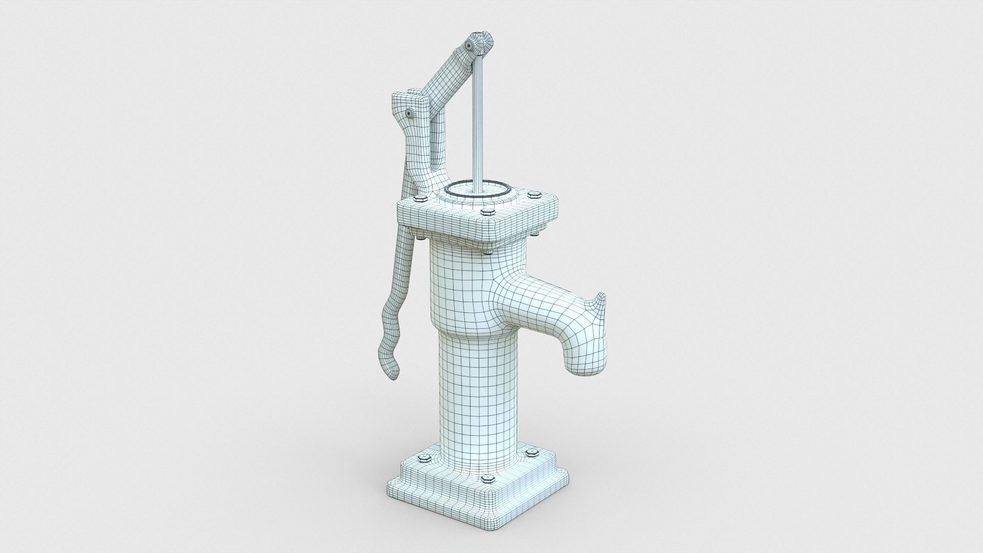 3D model Asian Village Tube Well - Water Hand Pump VR / AR / low-poly ...