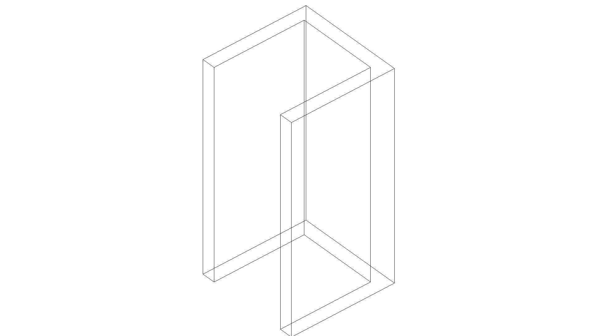 C Shaped Shear Wall Column 3D model_5