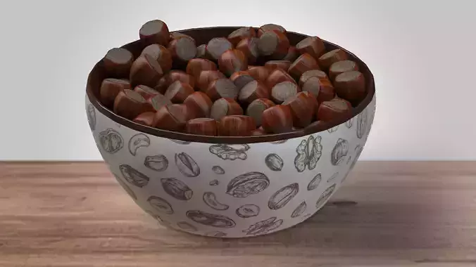 Hazelnut chocolate nuts in bowl