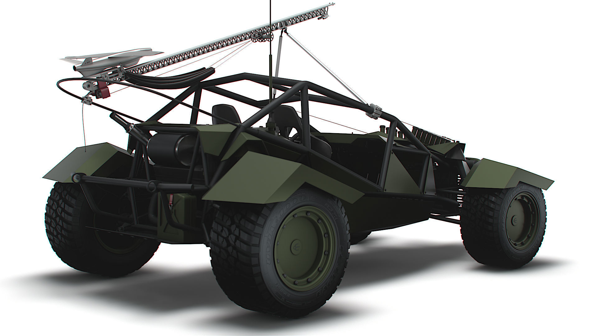 Generic Military Buggy UAV 2023 3D model_3
