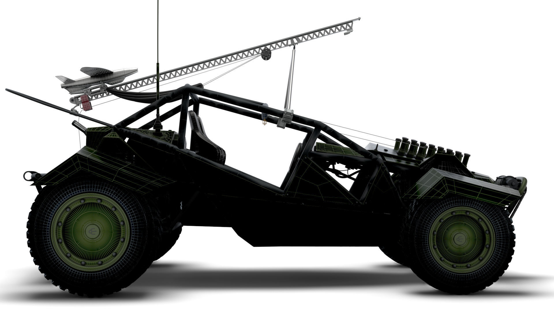 Generic Military Buggy UAV 2023 3D model_13