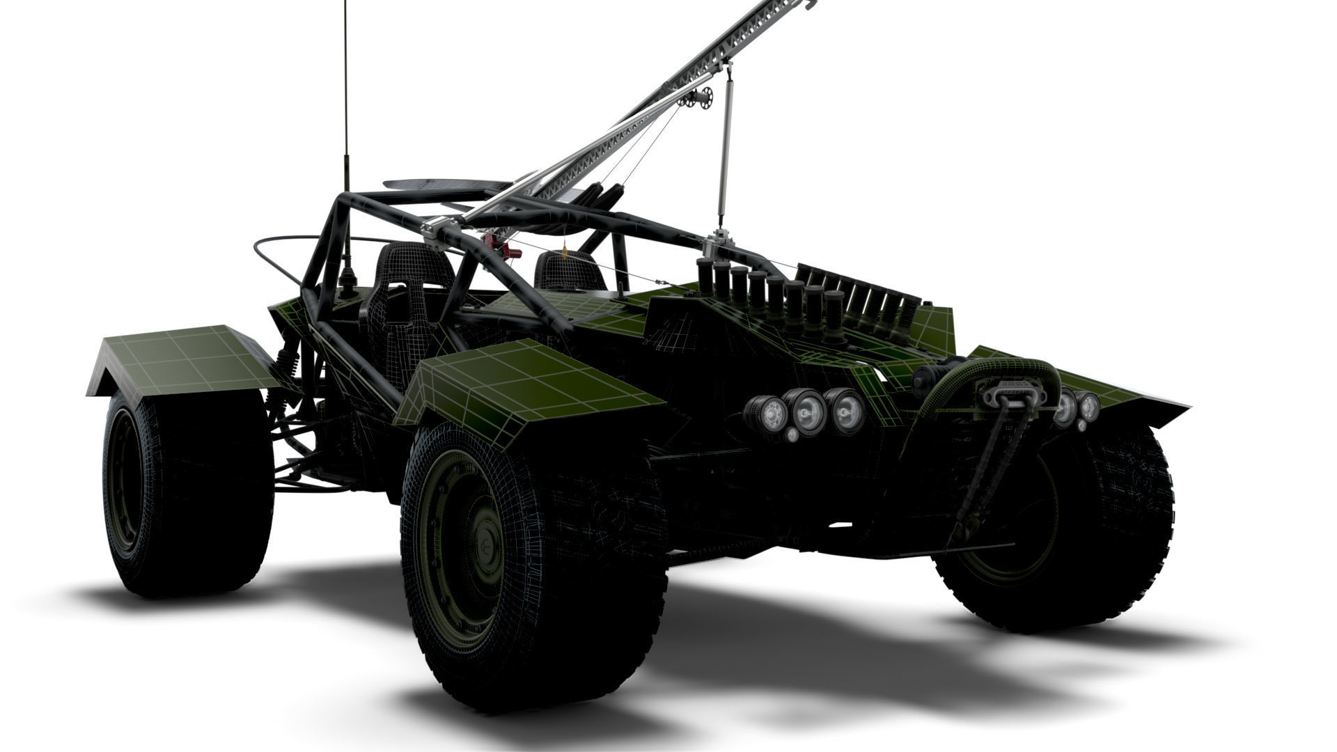 Generic Military Buggy UAV 2023 3D model_12