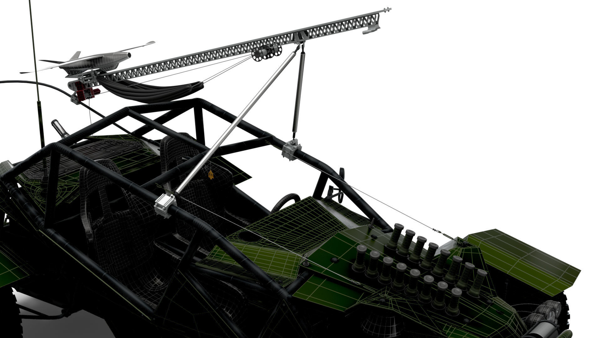 Generic Military Buggy UAV 2023 3D model_20