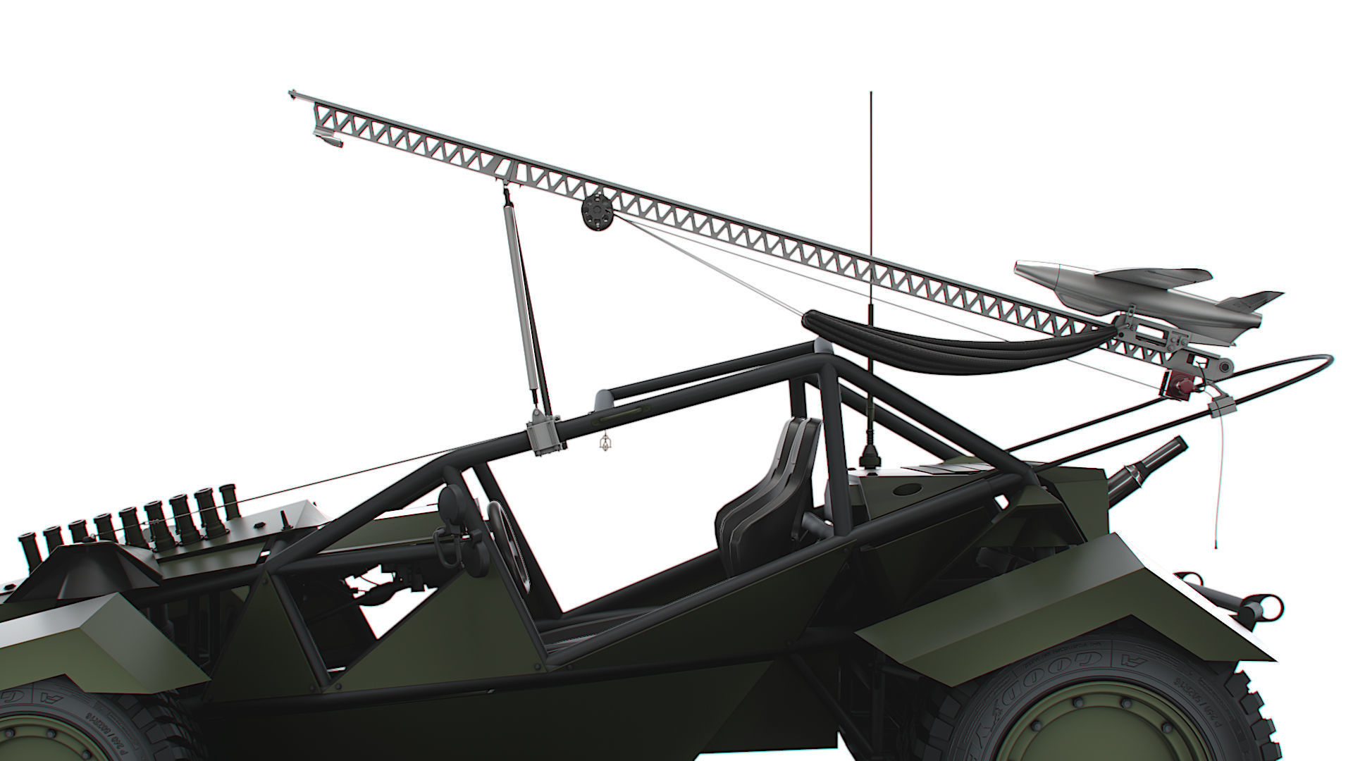 Generic Military Buggy UAV 2023 3D model_4
