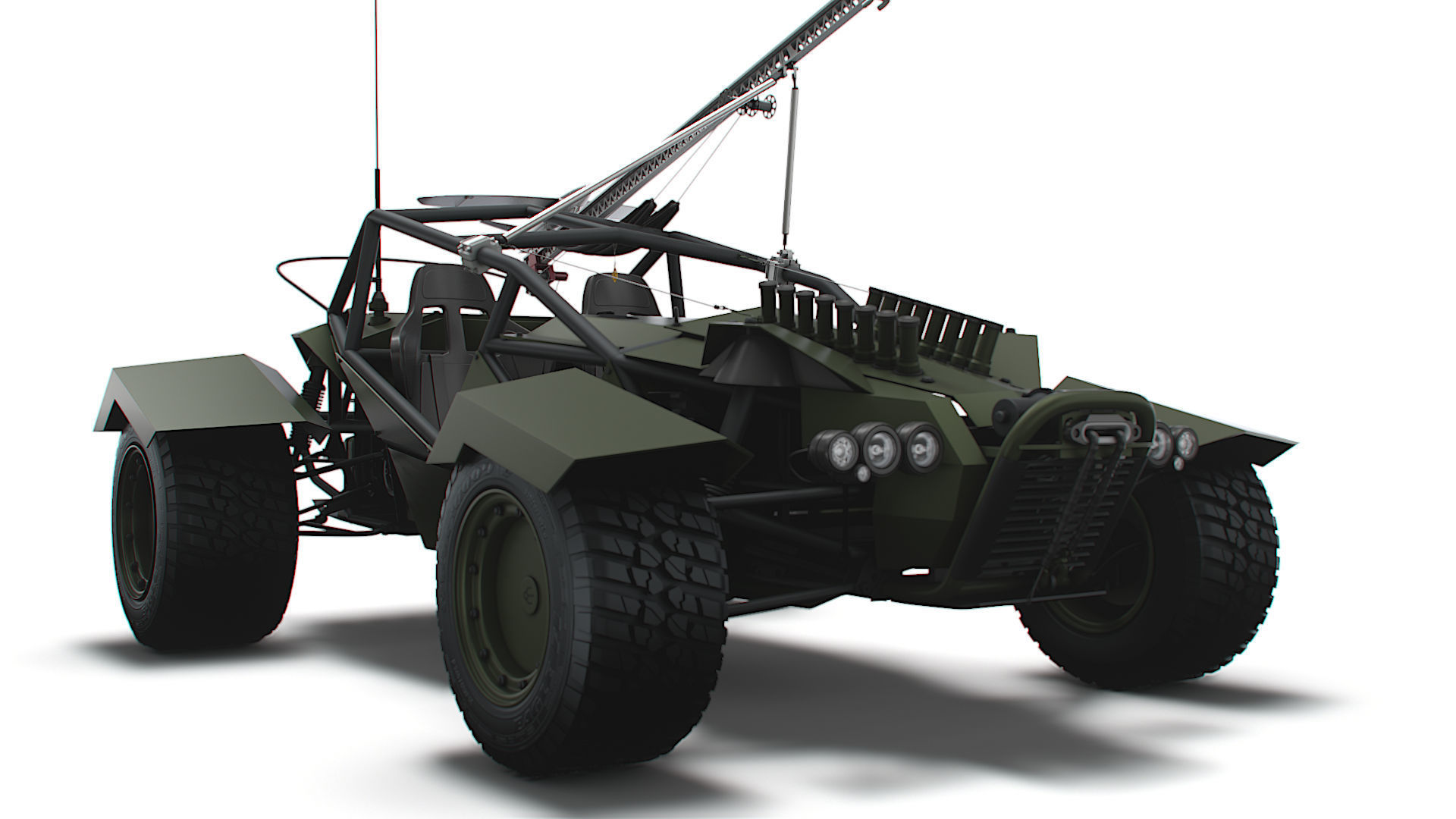 Generic Military Buggy UAV 2023 3D model_1