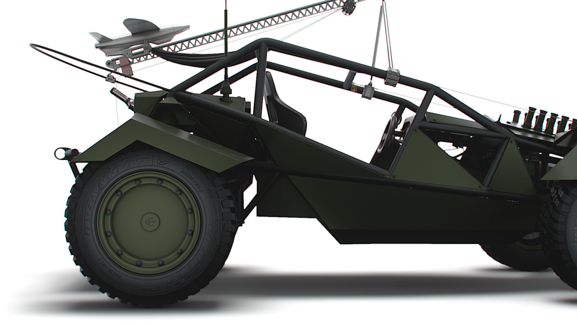 Generic Military Buggy UAV 2023 3D model_9