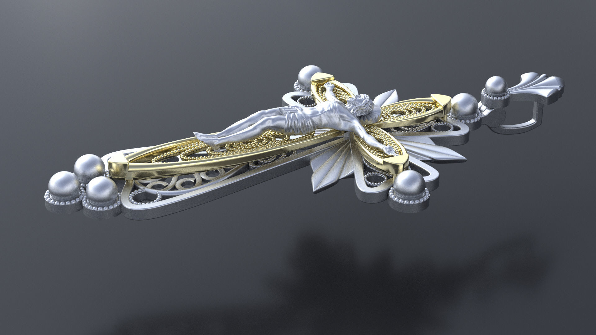 Orthodox cross with the image of Jesus cnc model or  3D print model_9