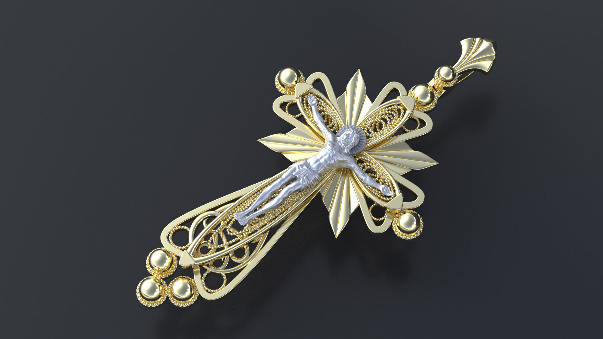 Orthodox cross with the image of Jesus cnc model or  3D print model_1