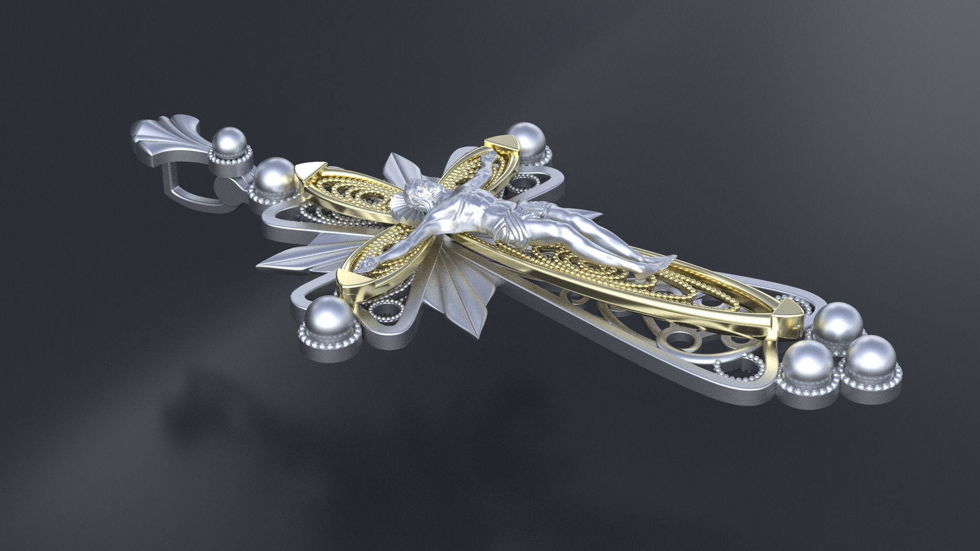 Orthodox cross with the image of Jesus cnc model or  3D print model_8