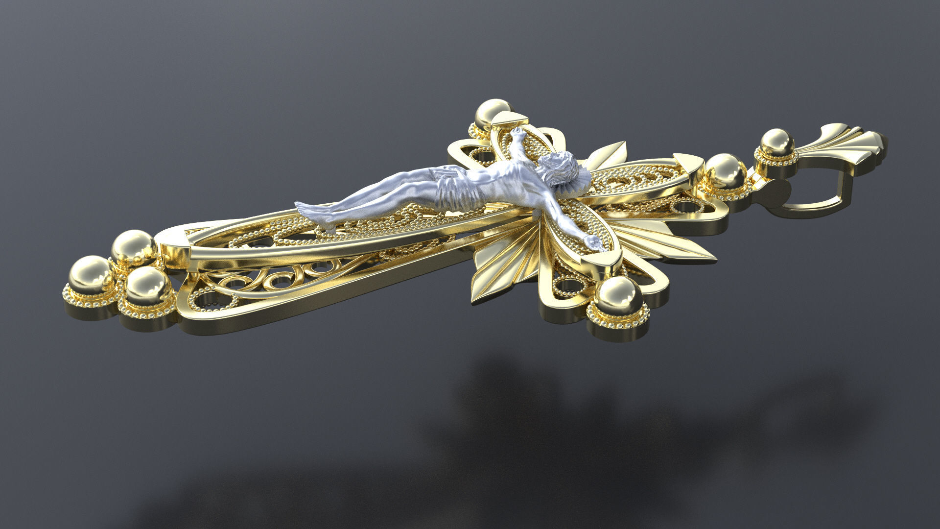 Orthodox cross with the image of Jesus cnc model or  3D print model_2