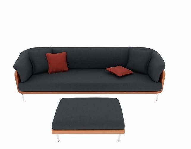 Italian Sofa 3D model 2