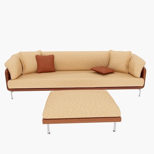 Italian Sofa 3D model 3