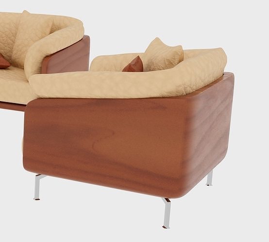 Italian Sofa 3D model 6