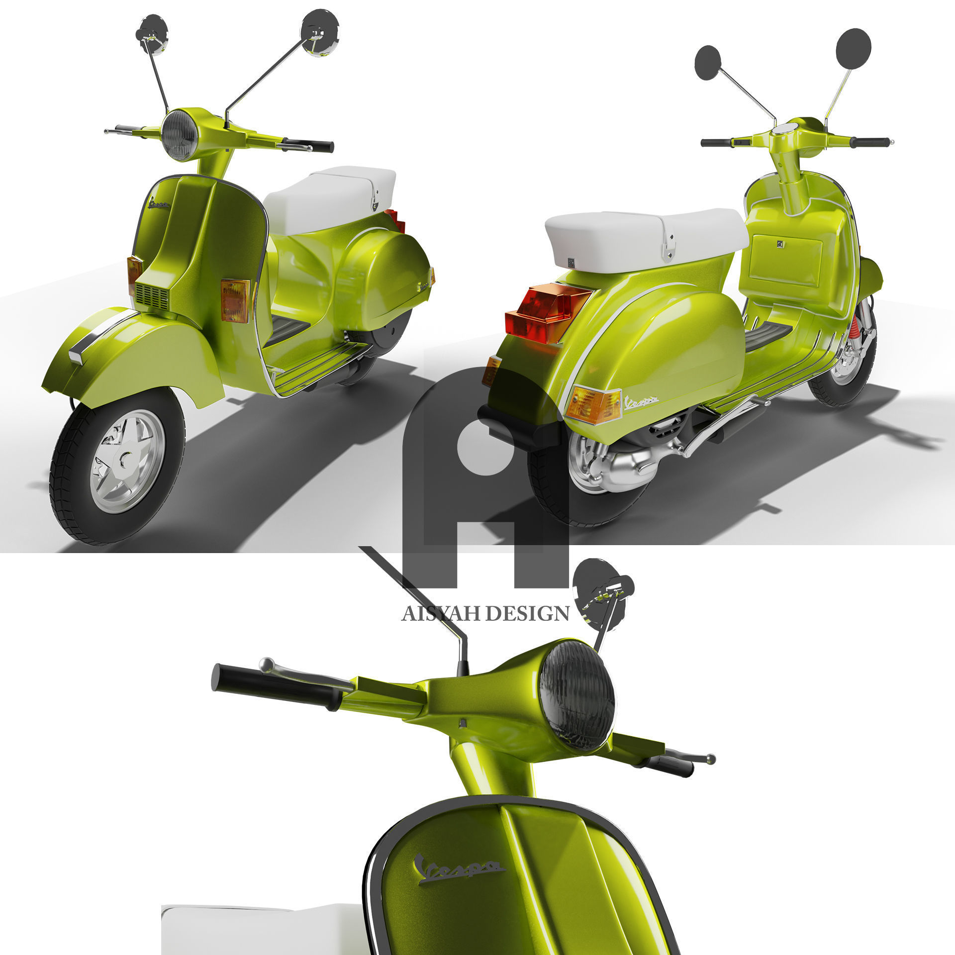 Vespa PX 150 3D model_7