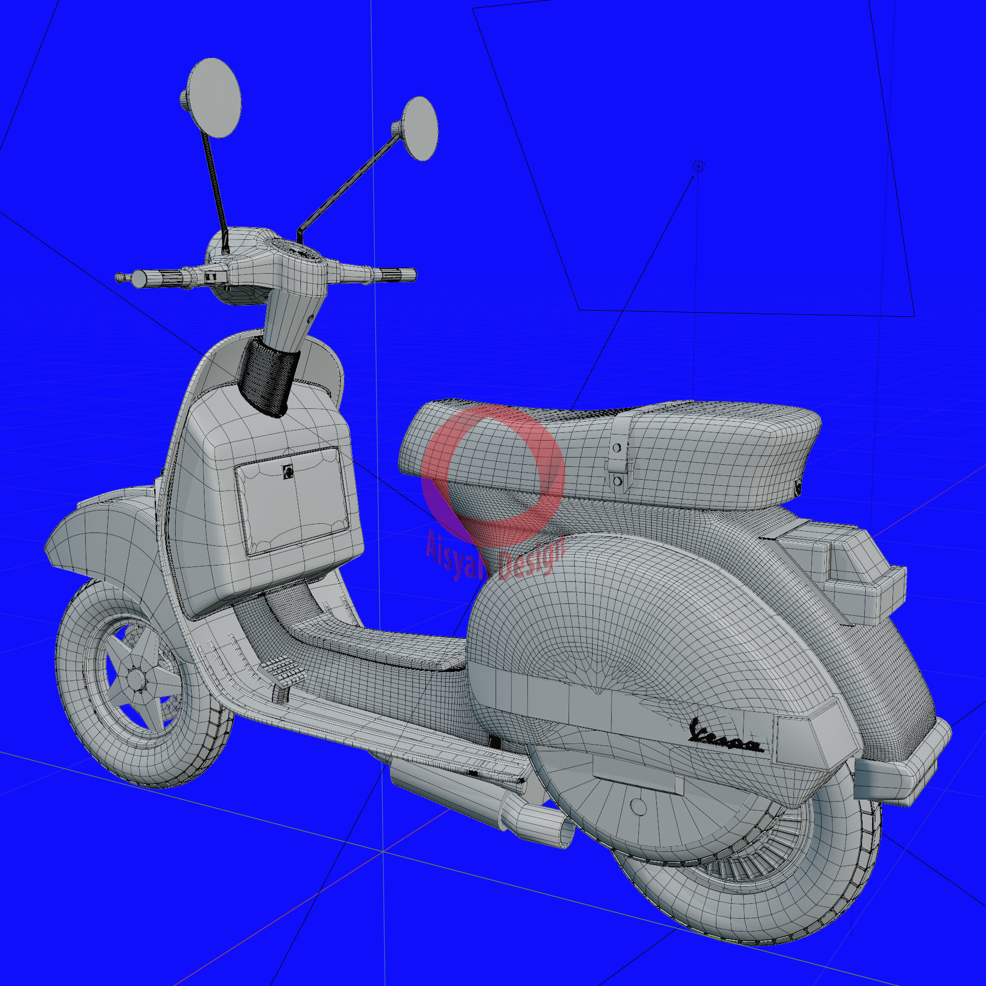 Vespa PX 150 3D model_1