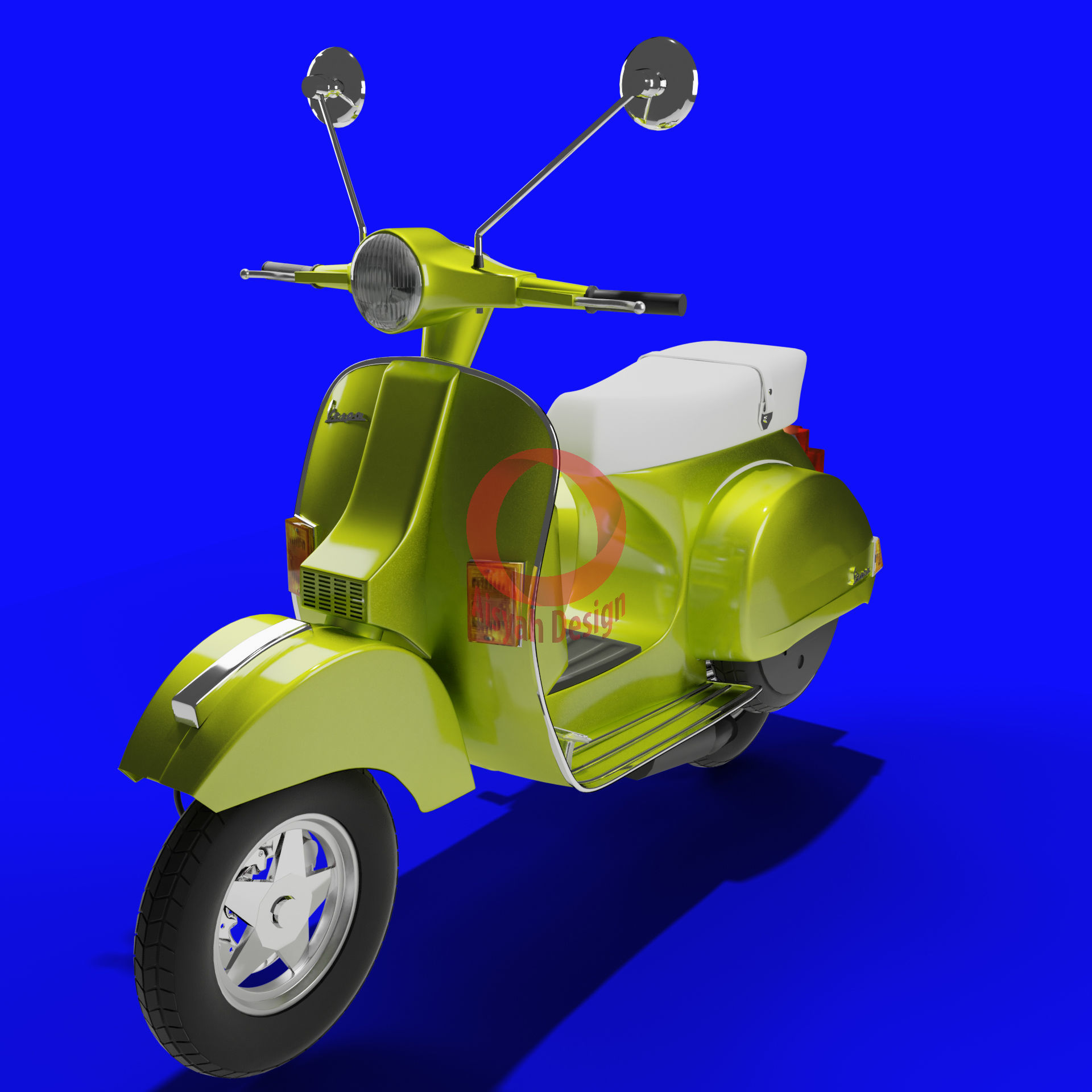 Vespa PX 150 3D model_5