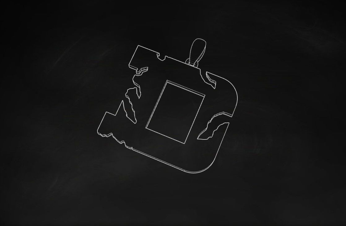 Model 929 D Crack Initial Letter Alphabet Pendant 3D print model_9