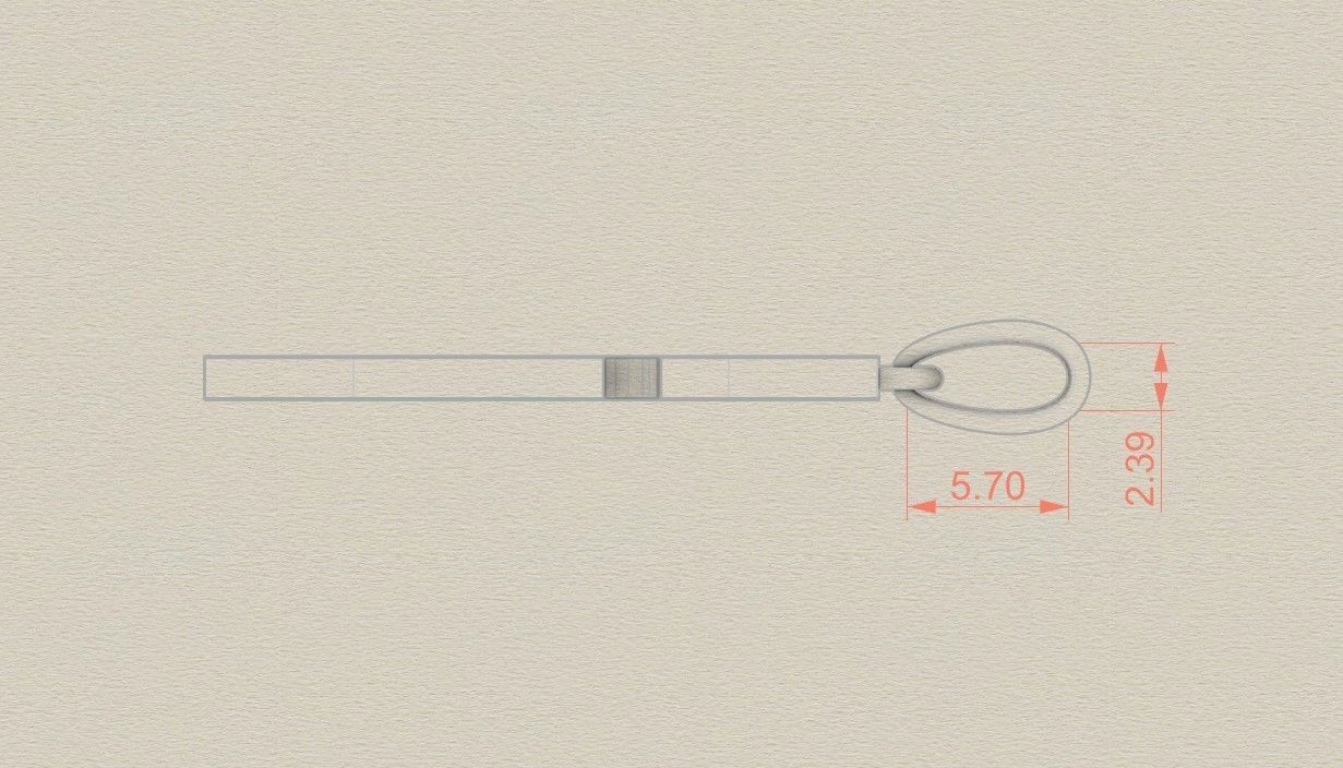 Model 929 D Crack Initial Letter Alphabet Pendant 3D print model_7