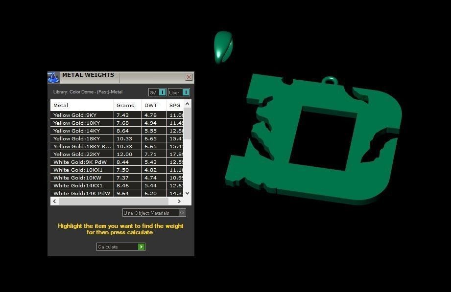 Model 929 D Crack Initial Letter Alphabet Pendant 3D print model_10